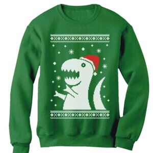 Christmas Sweater Big T-rex Santa - Small